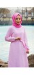 PEMBE ÇİZGİLİ ELBİSE